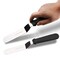 Angled Icing Spatula, Stainless Steel Offset Spatula, Cake Spatula Set of 2 Black 6, 8 inch Blade